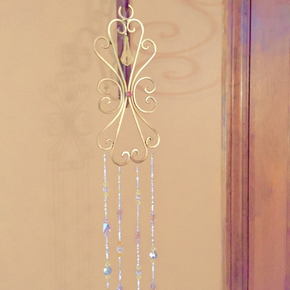 Sun Catcher Wall/ Window Art in Pink and Gold - Picture 2 of 5